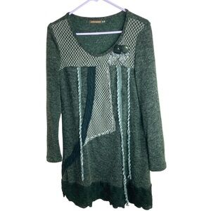 Chic Long Sleeve Green Dress